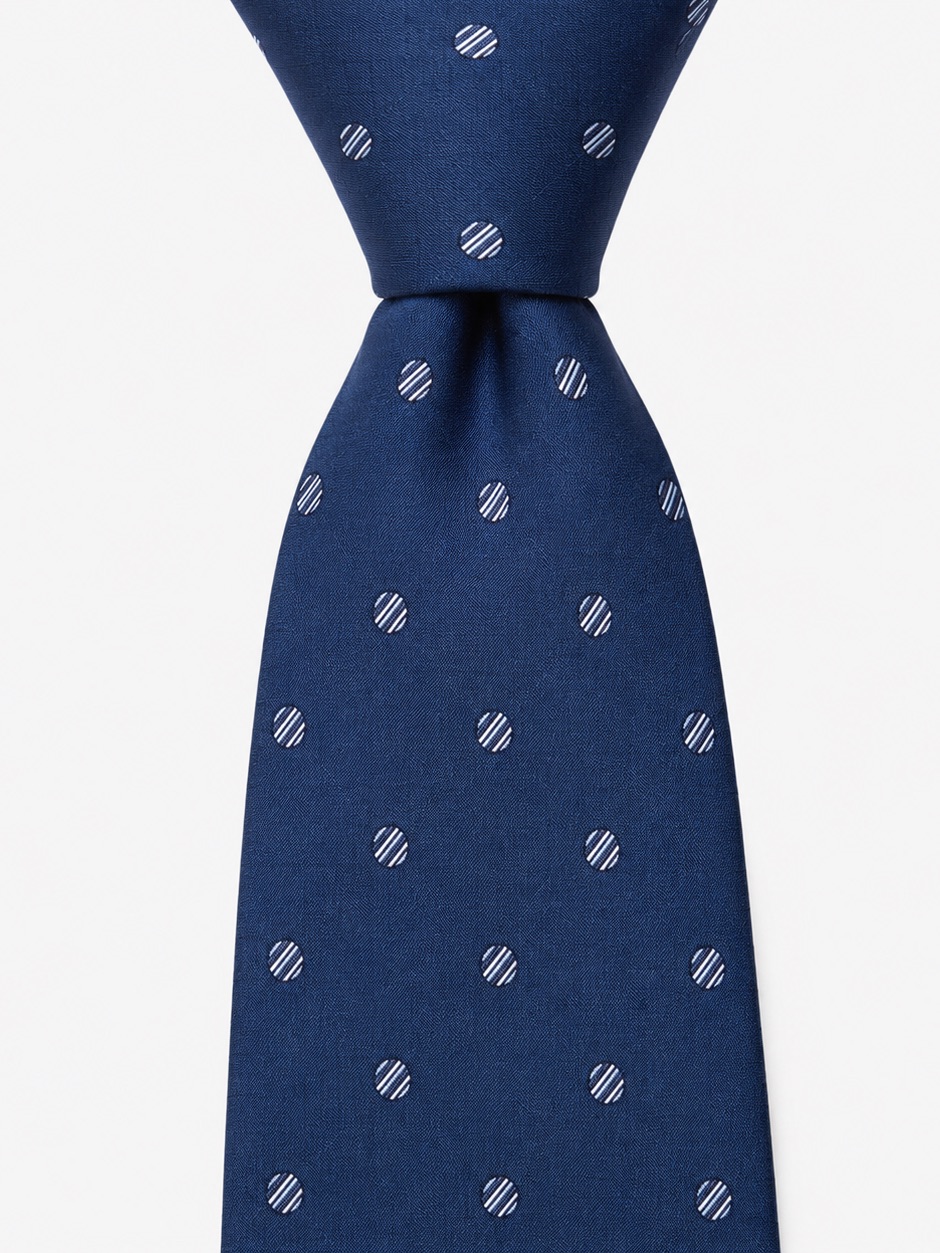 Stefano Ricci Navy Blue Silk Dot Pattern Luxury Designer Necktie Made In Italy